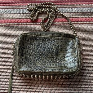 Rebecca Minkoff Croc-Embossed Chain Strap Bag